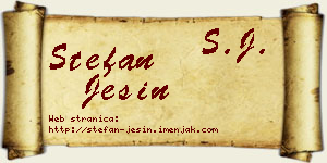 Stefan Ješin vizit kartica
